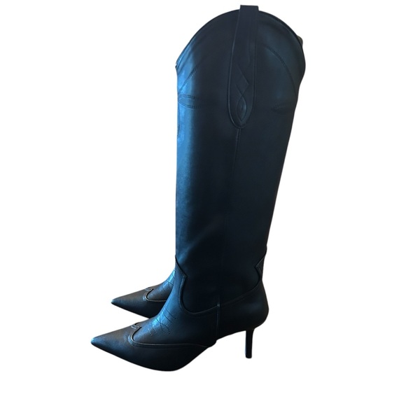 INC International Concepts Stiletto Heel Knee High Western Tall Boots NEW 9 - Picture 7 of 9